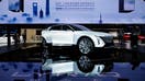 A Cadillac Lyriq electric vehicle (EV) under General Motors is seen during its world premiere on a media day for the Auto Shanghai show in Shanghai, China April 19, 2021. 