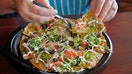 A Mexican style pizza from Tex-Mex food in Tijuana Flats. 