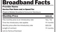 New FCC rules require 'nutrition label' for high-speed internet plans