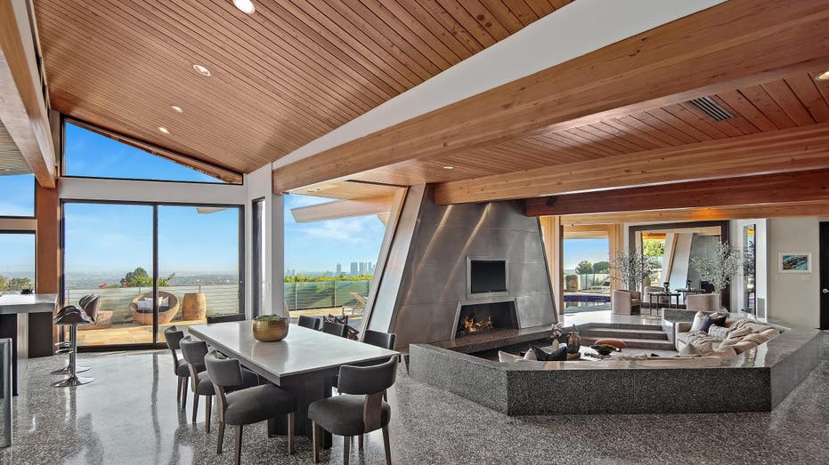 view of kitchen and living room