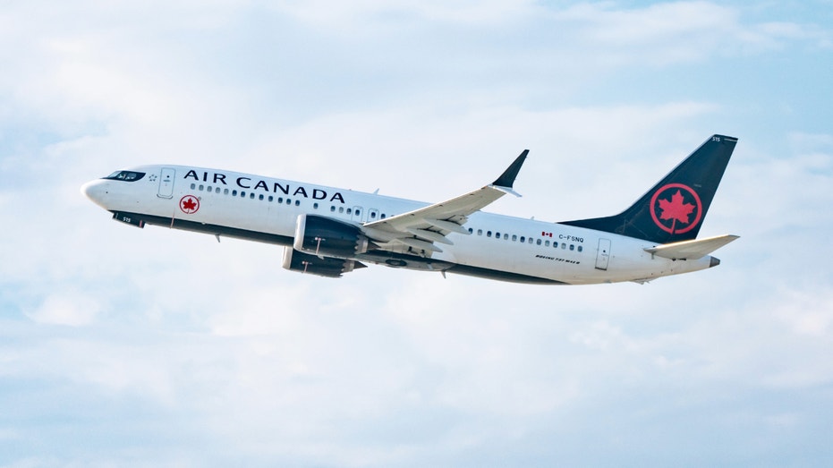 An Air Canada Boeing 737 Max 8 takes disconnected from Los Angeles International Airport connected July 30, 2022, successful Los Angeles, California.