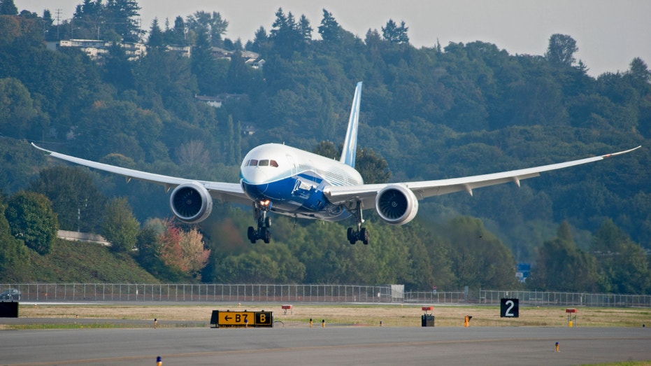 A Boeing 787 aircraft seen in Everett, Washington, on Nov. 23, 2011.