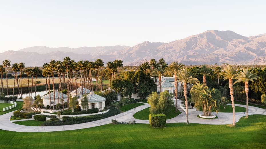 aerial view of Merv Griffin estate