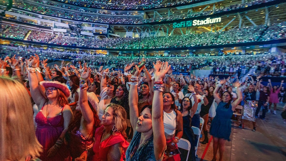 Taylor Swift fans at California concert