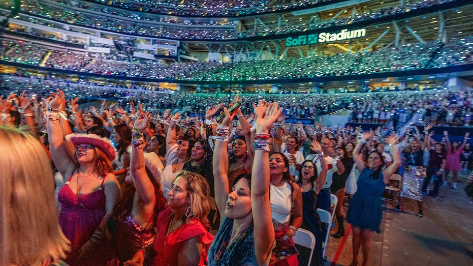 Taylor Swift fans at California concert