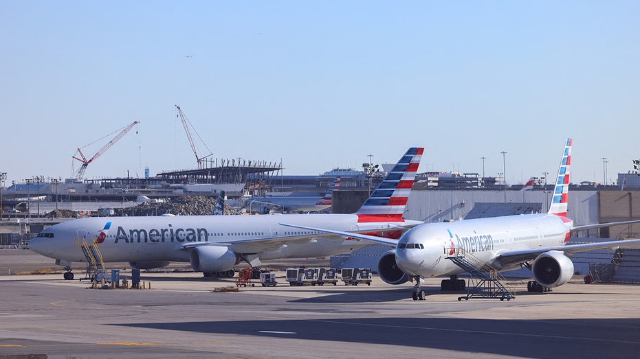 American Airlines planes at JFK airport
