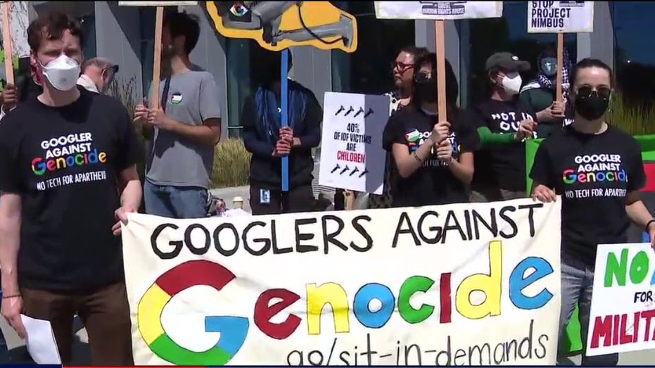 "Googlers against genocide" rally extracurricular Google headquarters