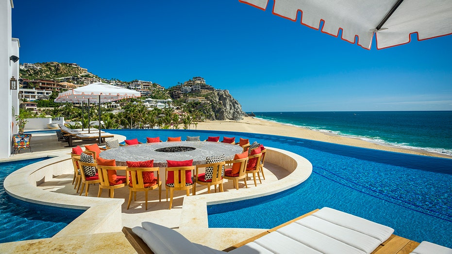 An infinity pool with a view of the ocean