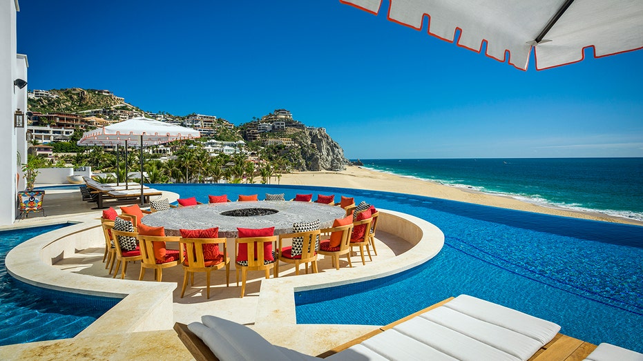 An infinity pool with a view of the ocean