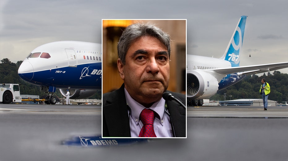Sam Salehpoor insert over Boeing 787 Dreamliner