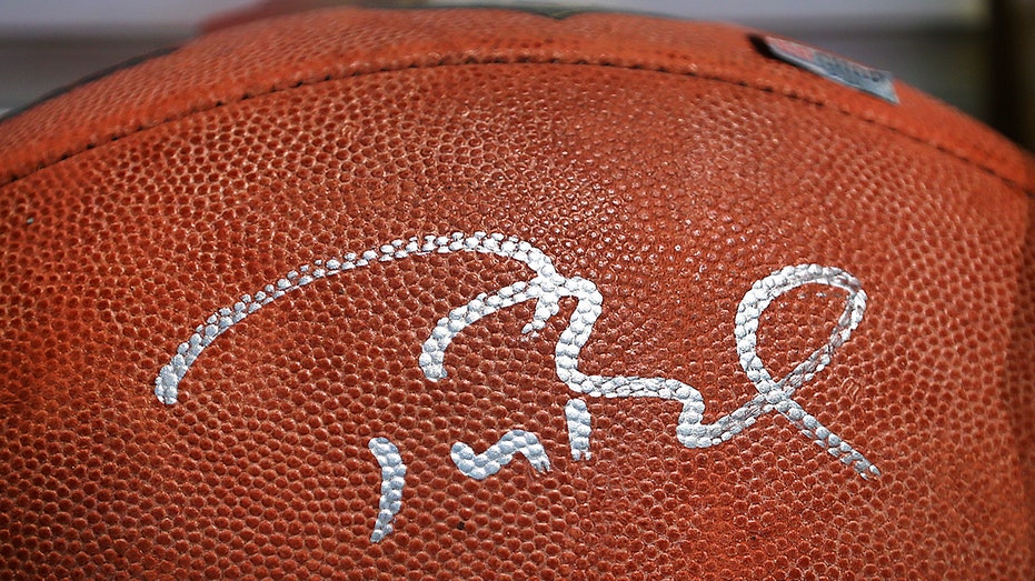 Signed Tom Brady game ball