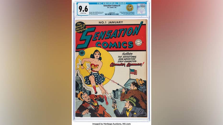 Comic book screen of Wonder Woman