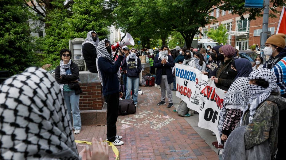 protesters at George Washington University