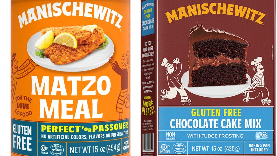 split of gluten free matzo meal and gluten free chocolate cake