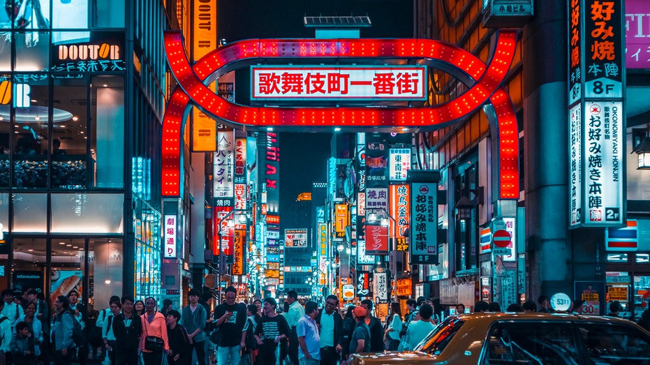 Busy street in Tokyo