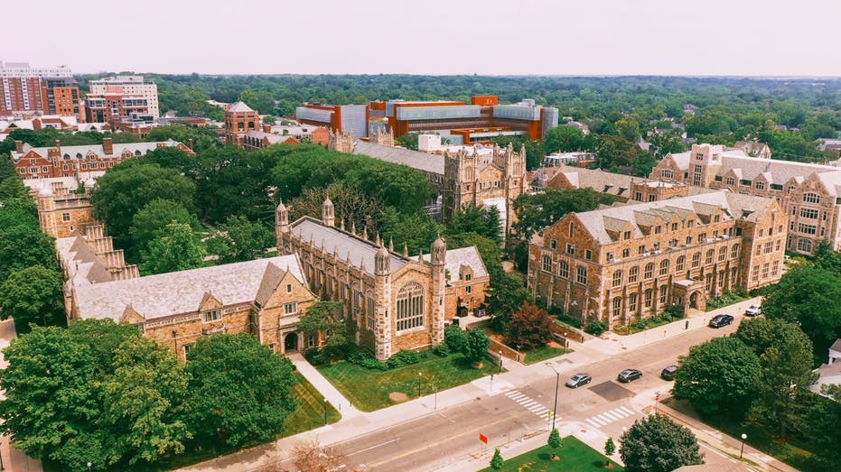 aeriel view University of Michigan campus