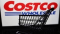 Costco logo displayed on a laptop screen and a small shopping cart are seen in this illustration photo taken in Krakow, Poland on February 22, 2024. - Fox News