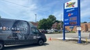 An Americans for Prosperity van is parked at a Sunoco gas station in Pittsburgh, Pennsylvania, where prices have been temporarily lowered to show how inflation has impacted what Americans pay for gas. 