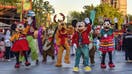 Mickey Mouse joins other characters as they perform during the new character celebration Mickey&quot;u2019s Happy Holidays at Disney California Adventure in Anaheim, CA, on Thursday, Dec 5, 2019. 