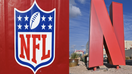 The NFL and Netflix logos