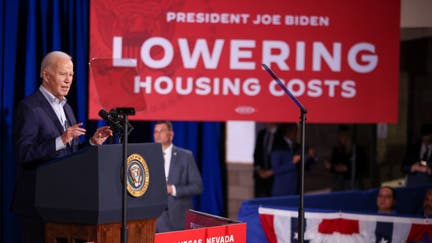 President Joe Biden speaks at Stupak Community Center on March 19, 2024 in Las Vegas, Nevada. Biden delivered remarks on making affordable housing more available for American families.