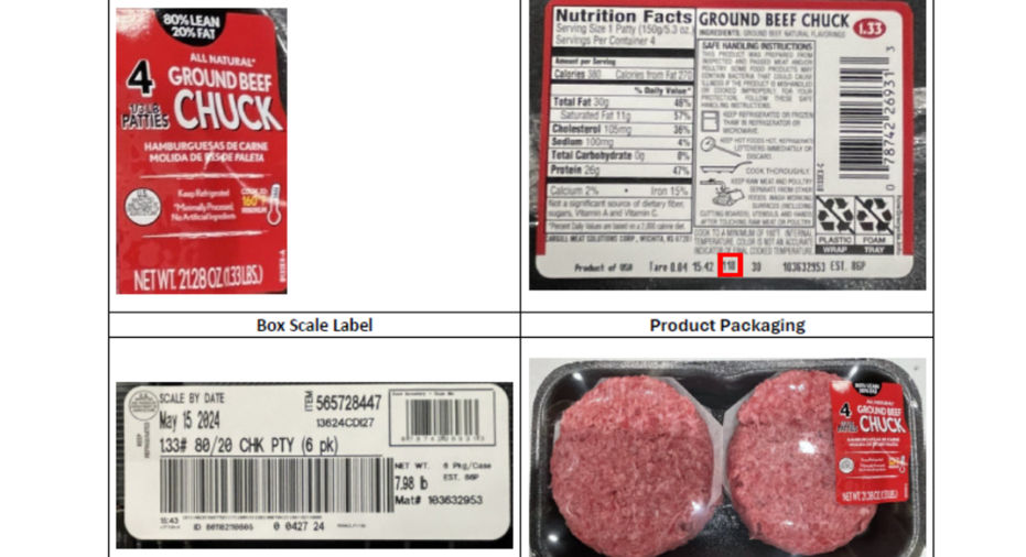 hamburger patties recalled