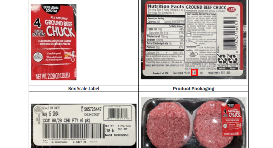 hamburger patties recalled