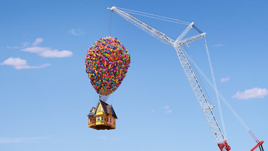 A photo of the Airbnb "Up" house replica