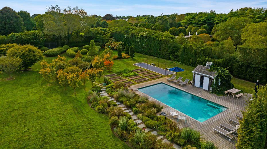 overhead view of pool