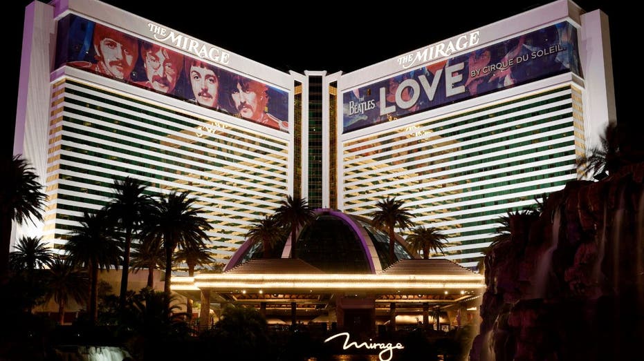 The Mirage Hotel & Casino at night