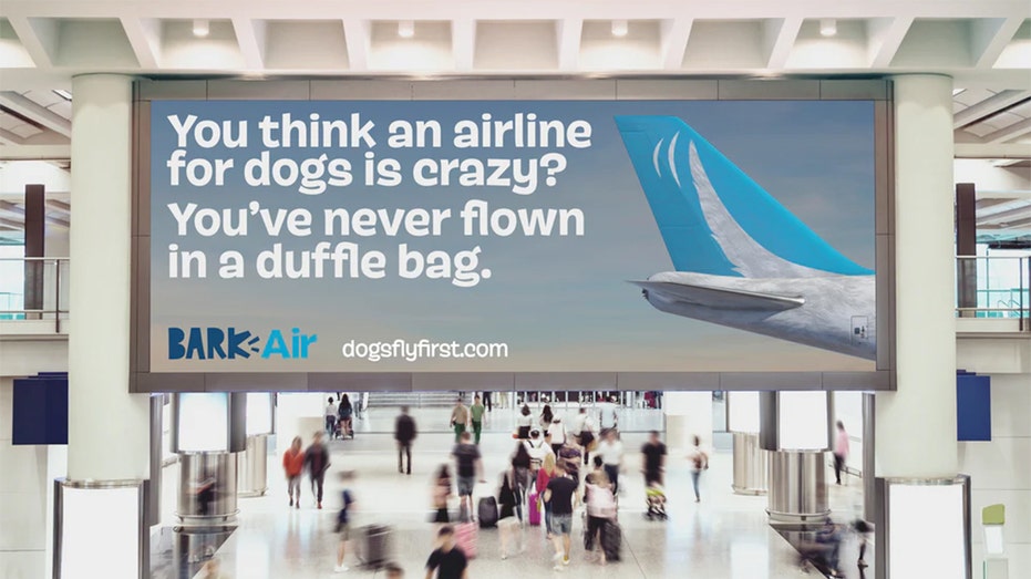 BARK Air in-airport ad