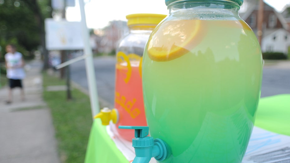 Full lemonade pitchers