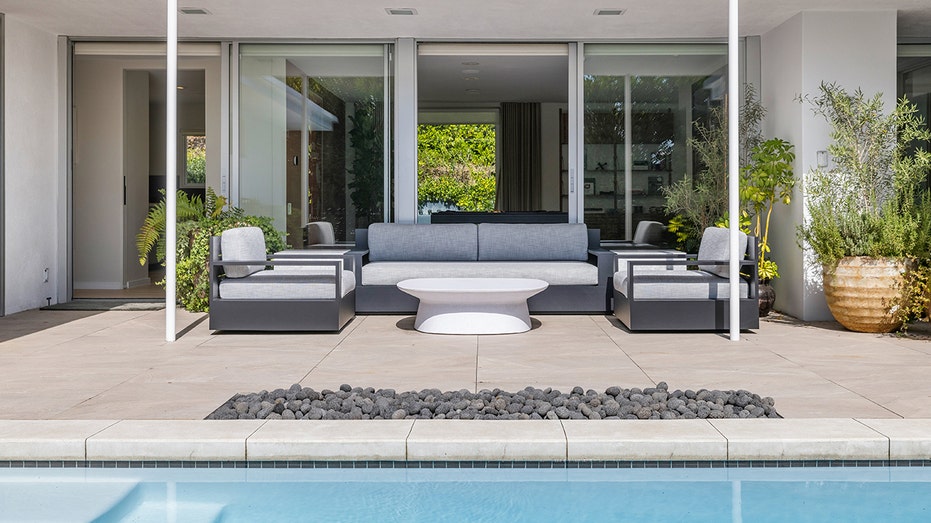 The pool was the staple feature at Matthew Perry's Hollywood home.