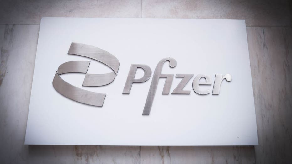 pfizer logo on a building