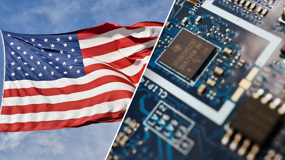 us flag semiconductor chip split