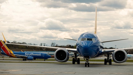 A Southwest Airlines Boeing 737 Max 8 airplane in Baltimore, Maryland. The FAA is investigating an incident on a May 25 flight from Phoenix to Oakland, California.