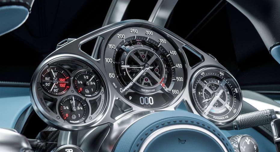 Bugatti Tourbillon instrument cluster