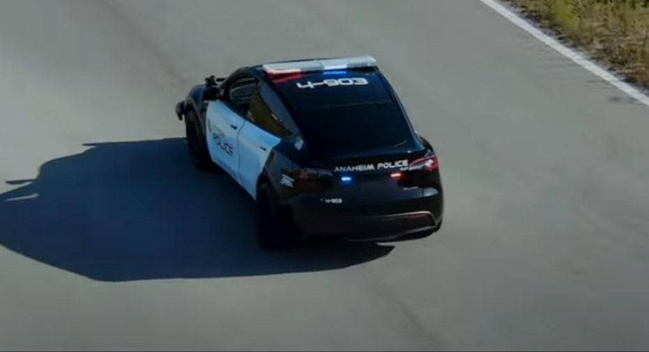 Aerial view Anaheim PD Model Y