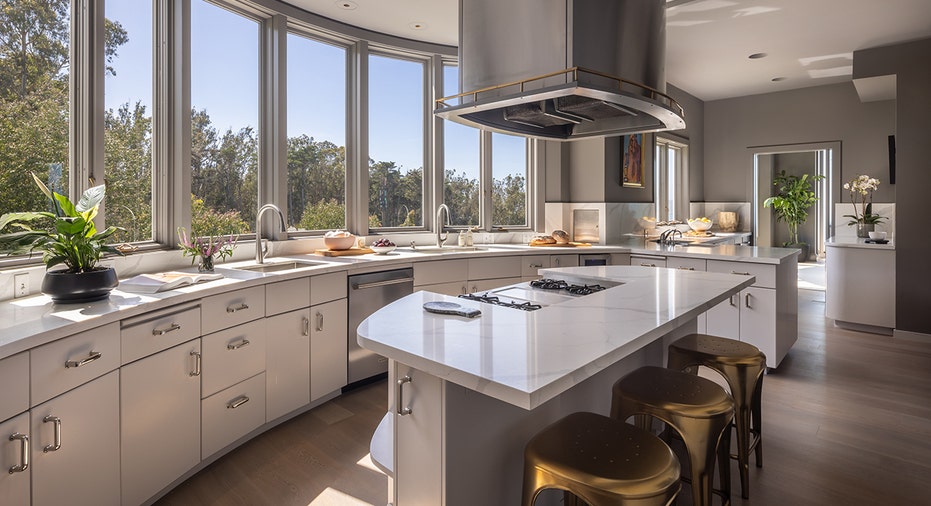 The home has a massive kitchen