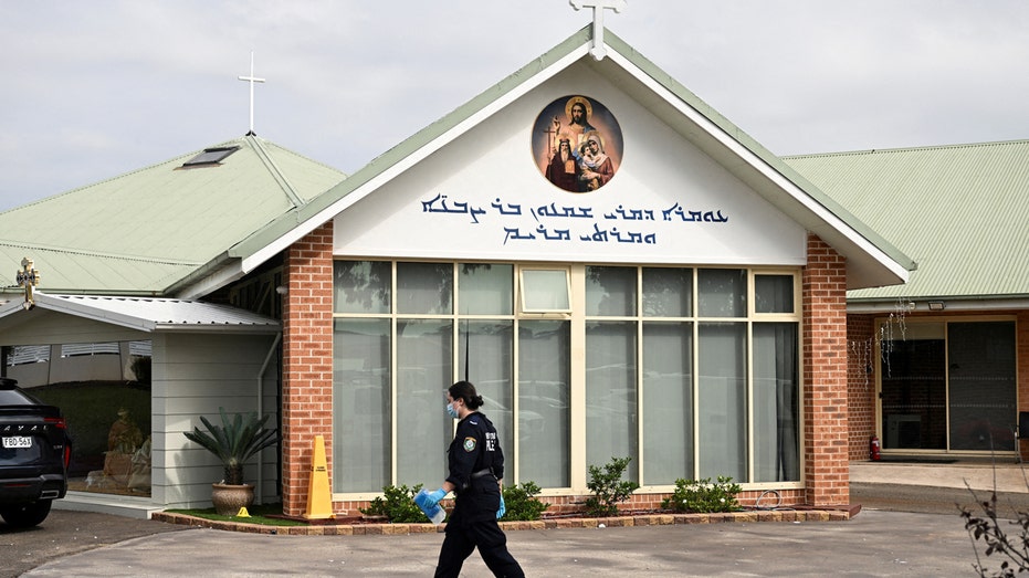 Australian police investigate at the Assyrian Christ The Good Shepherd Church.