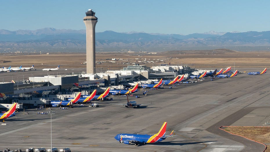 Denver International Airport Southwest Airlines planes