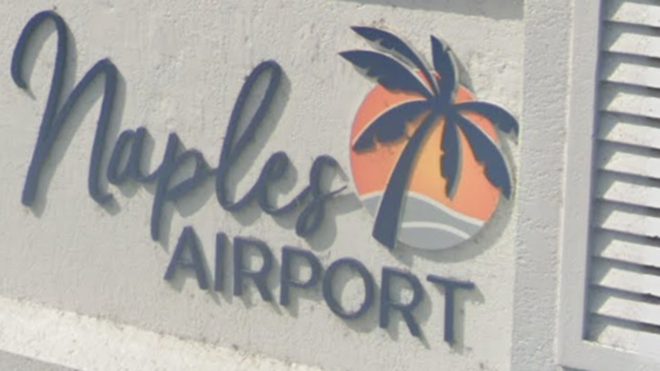 Naples Airport entrance sign in Florida