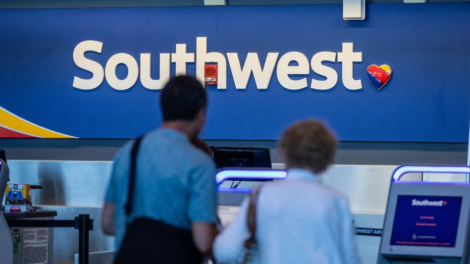 Southwest passengers check in