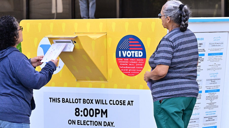 Ballot drop box in California