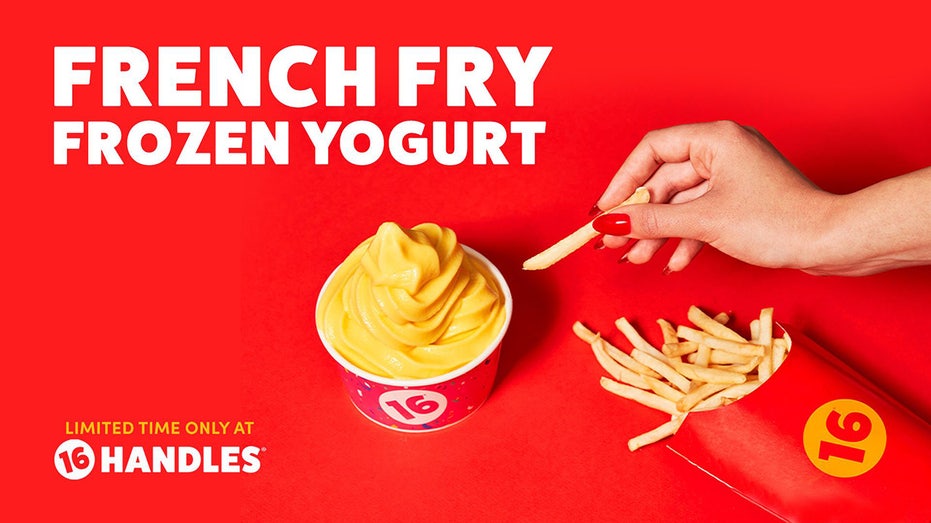 French fry frozen yogurt advertisement 