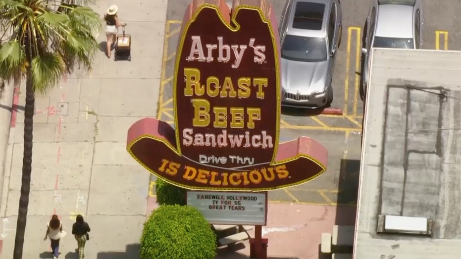 Iconic Arby's Sunset Blvd cowboy hat sign