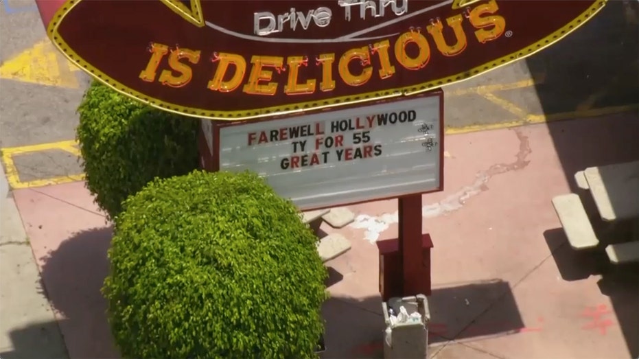 Arby's Hollywood sign says farewell