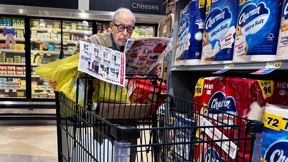 A grocery store customer in Washington, DC