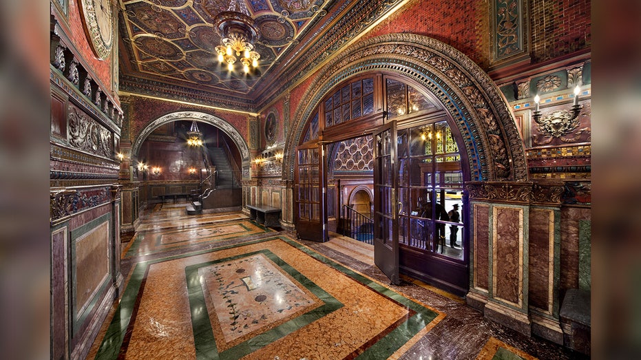 Entrance to The Osborne apartments in Midtown with ornate floors