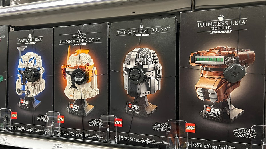 Star Wars LEGO sets on shelf